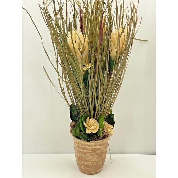 Dried Floral Centerpiece Long Stem Grass Potted Natural Flowers Bouquet Wedding - Picture 7 of 11